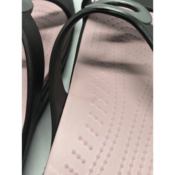 Crocs Sanrah Matte Circle Slide Sandal Women's Size 9 Espresso/Petal Pink - Picture 3 of 13